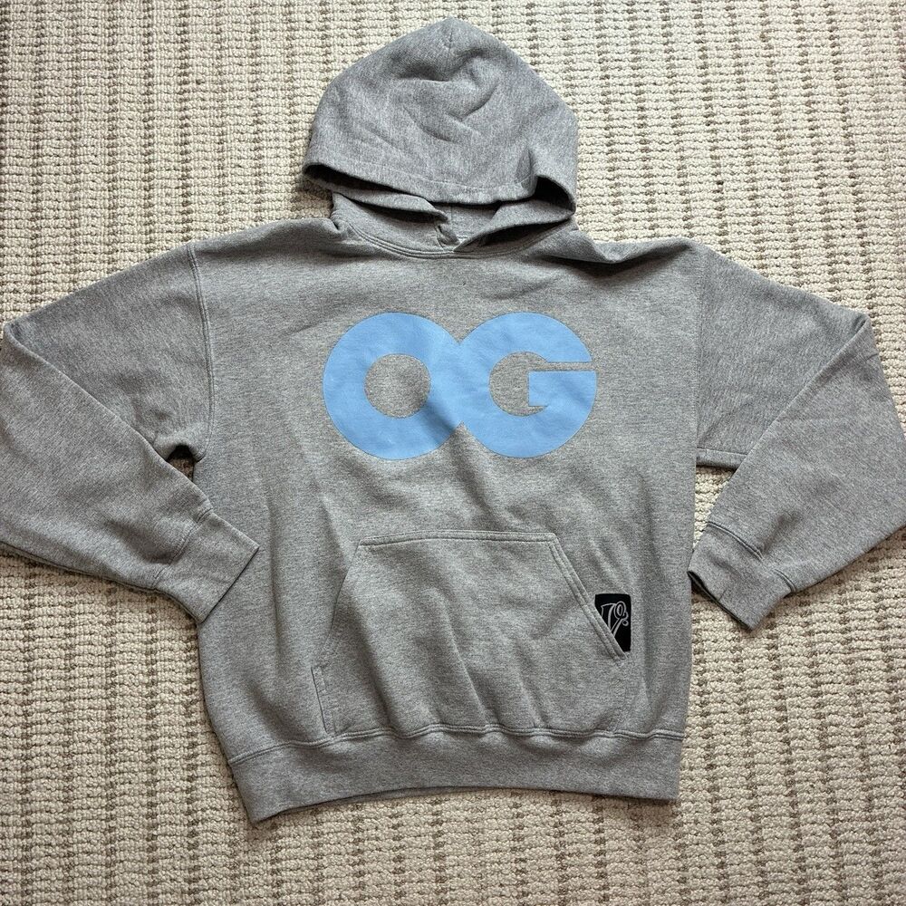 Vandal-A OG Industries Gray Hoodie Pullover Sweatshirt Mens M Streetwear Baggy